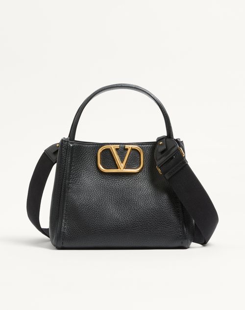 Valentino Garavani - Valentino Garavani Alltime Medium Handbag In Grainy Calfskin - Black - Woman - Top Handle Bags